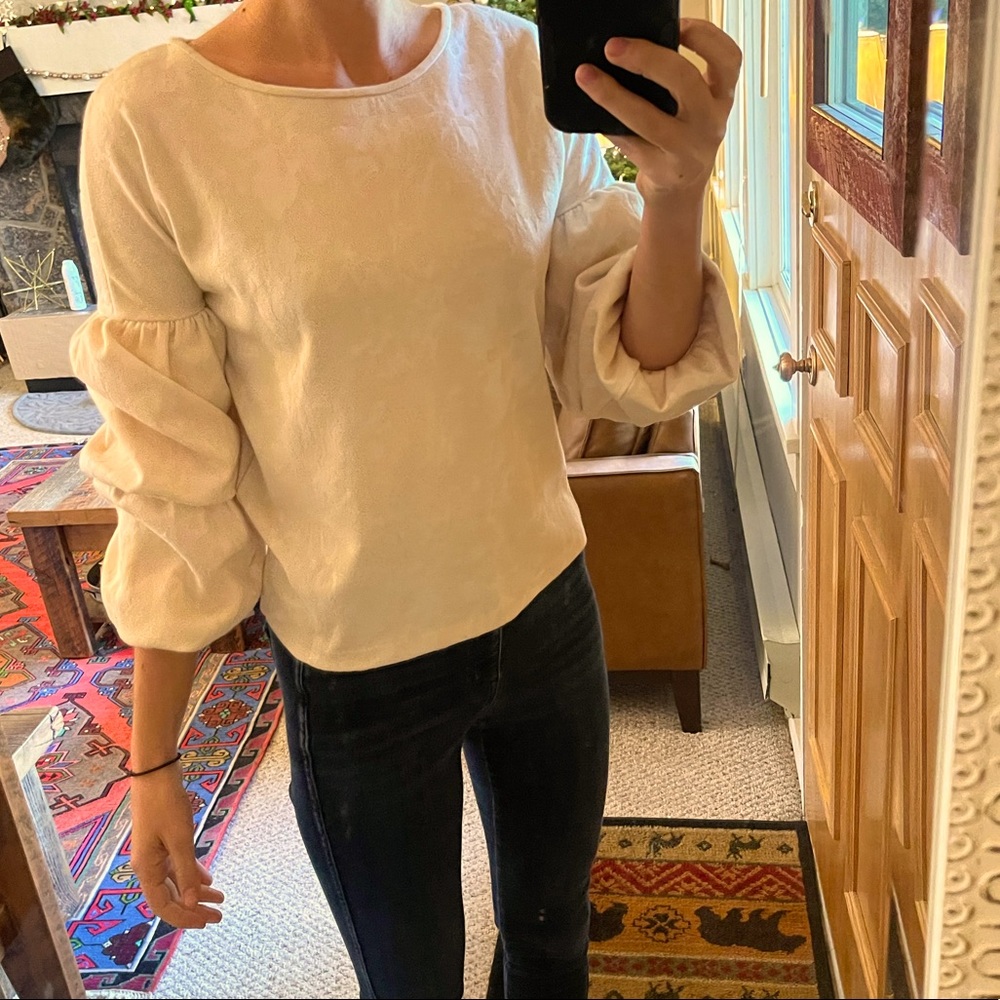 Club Monaco Embellished Sleeve Top